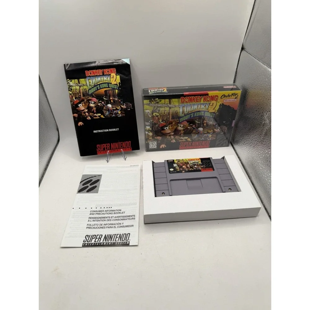 Donkey Kong Country 2 Diddy's Kong Quest SNES CIB Tested Complete Fast Shipping